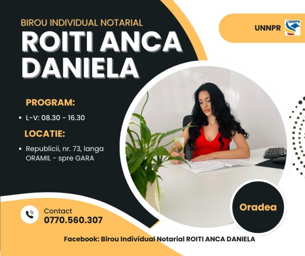 Imagine companie Birou Individual Notarial Roiti Anca Daniela